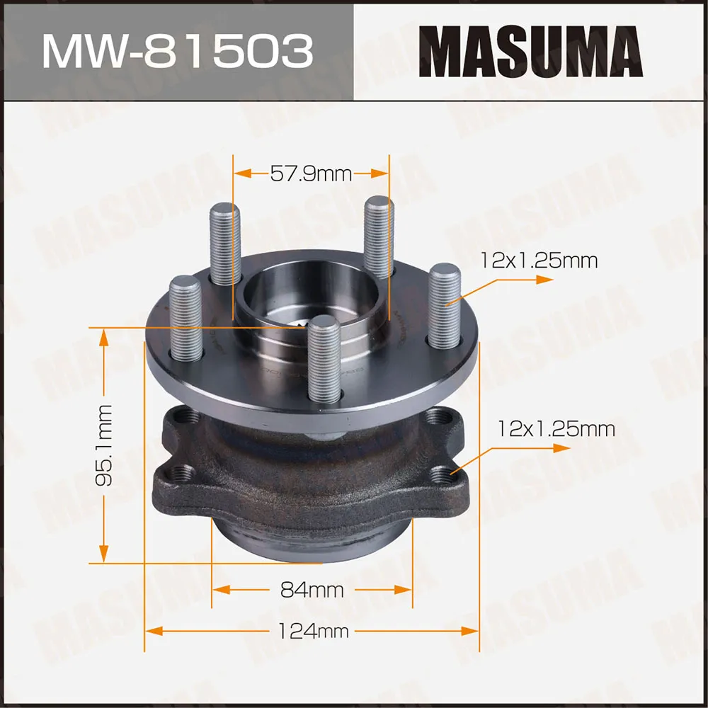 Ступица с подшипником SUBARU LEGACY задн. с АБС MASUMA MW81503