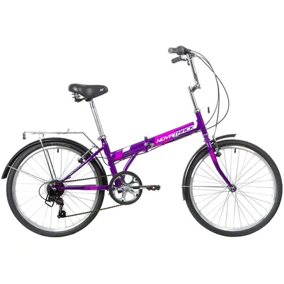 Велосипед 24 складной Novatrack TG-24 classic 3.1_S (2020) количество скоростей 6 рама сталь 14,5 фиолетовый