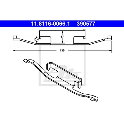 Фиксатор колодок ATE 11.8116-0066.1