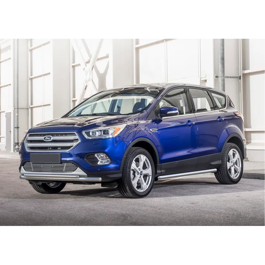 Решетка бампера d10 Rival Ford Kuga II рестайлинг (без передних партроников) 2016-н.в., нерж. сталь, G.1802.001