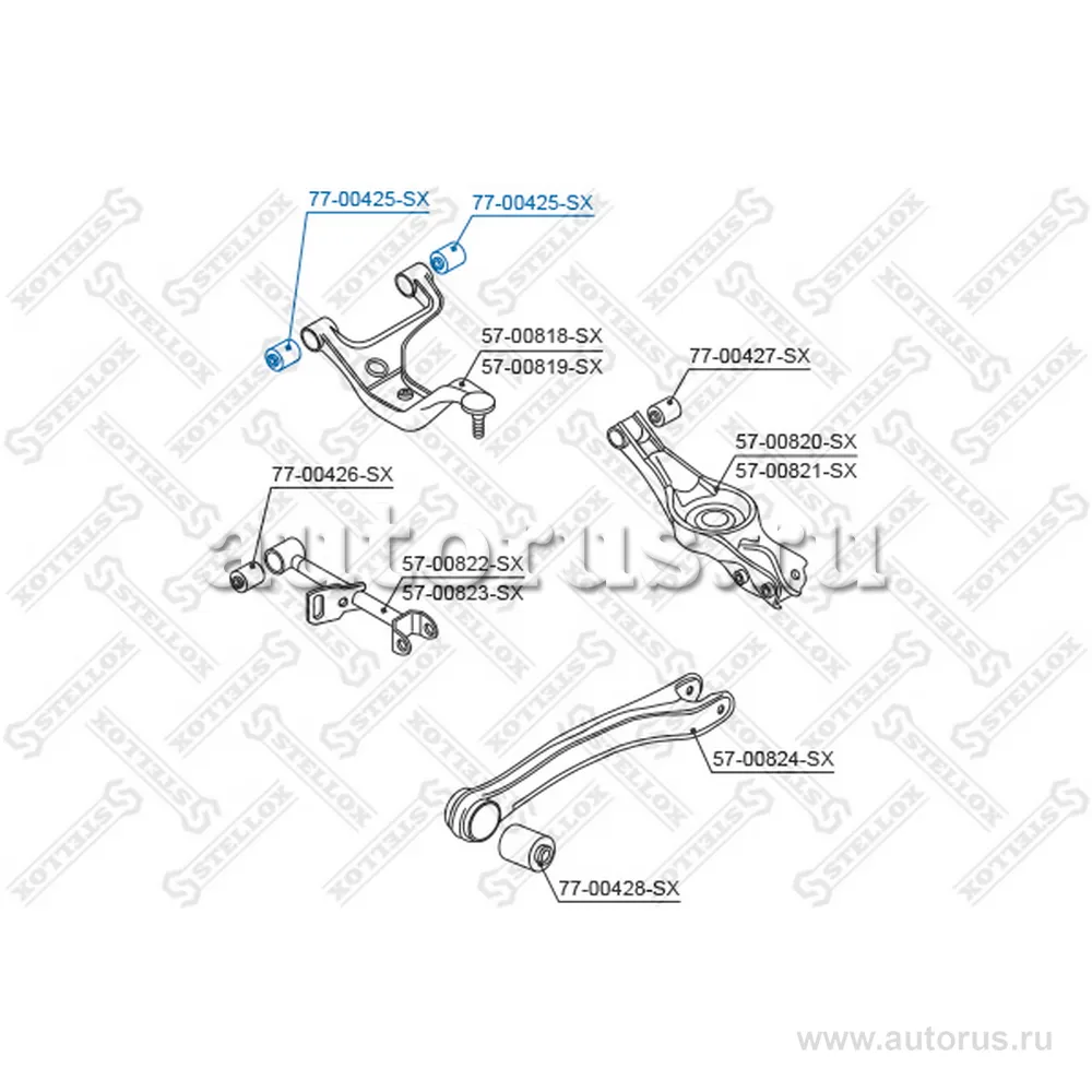 Сайлентблок рычага Suzuki Grand Vitara 06> STELLOX 77-00425-SX