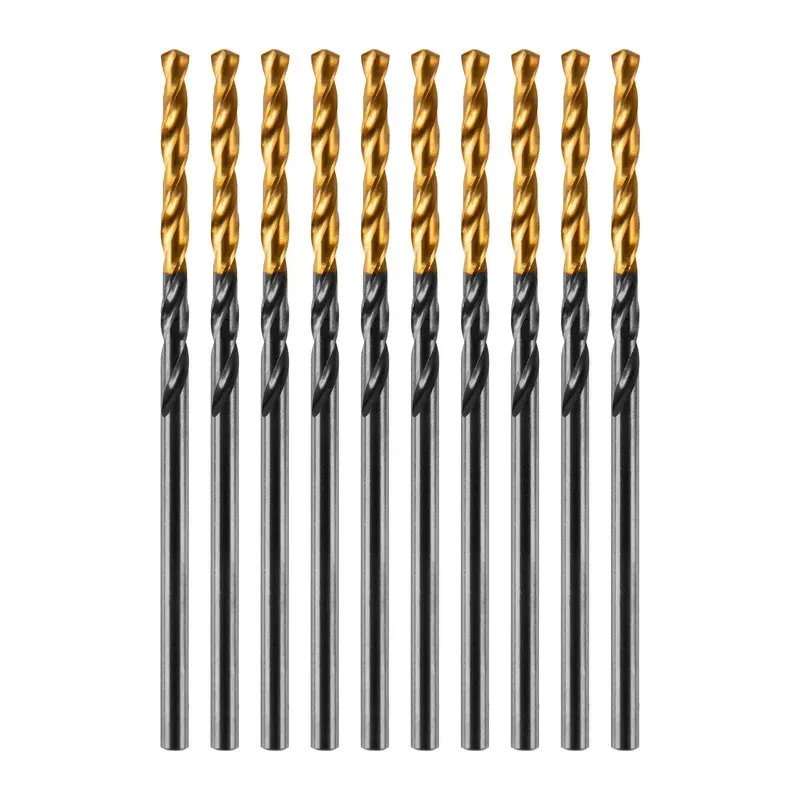 Сверло по металлу, 2 мм, HSS-Tin, Golden Tip, 10 шт. Denzel Denzel 717203
