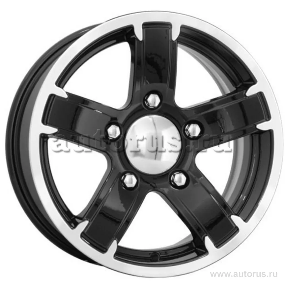 Диск литой R15 6.5J 5x139.7/95.3 ET40 КИК Ангара алмаз черный 5738