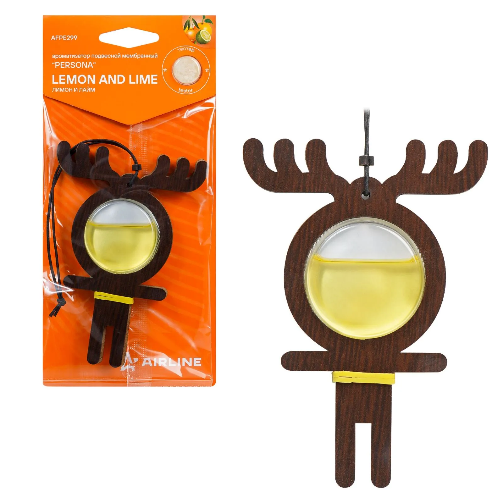 Ароматизатор подвесной мембранный Persona лимон и лайм AIRLINE AFPE299
