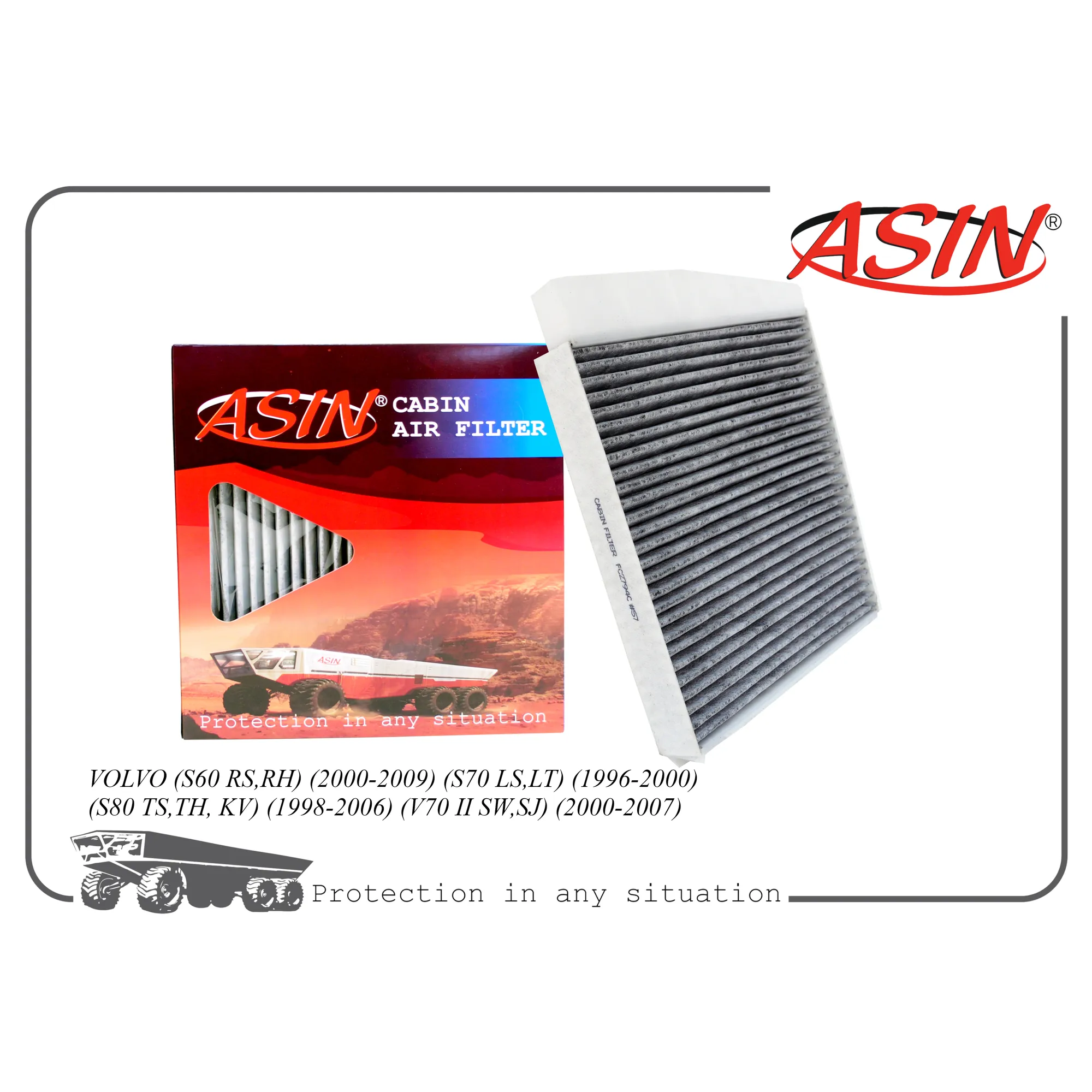 Фильтр салонный 30630754/ASIN.FC2794C (угольный) ASIN ASIN ASINFC2794C