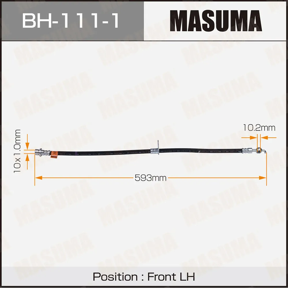 Шланг тормозной передний R TOYOTA AVENSIS MASUMA BH-111-1