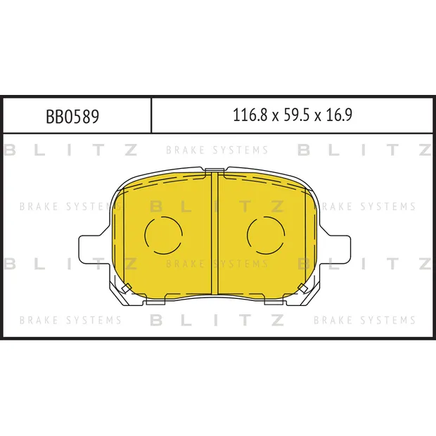 Колодки тормозные дисковые передние LEXUS RX 01->TOYOTA Camry/Corolla/Previa 96-> BLITZ BB0589