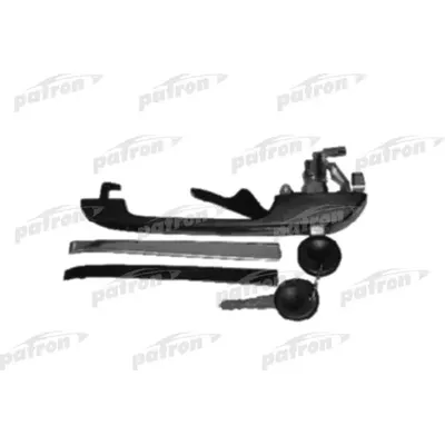 Ручка двери передняя левая (с замком и ключом) VW: GOLF 74-91, PATRON P20-0001L