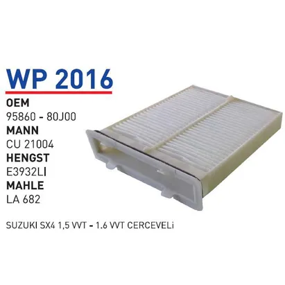 Фильтр салонный SUZUKI SX4 WUNDER FILTER WP2016