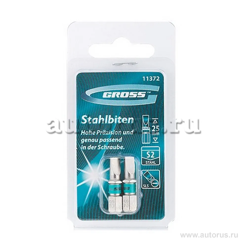 Набор бит SL5, 0x25, сталь S2, 2шт GROSS 11372