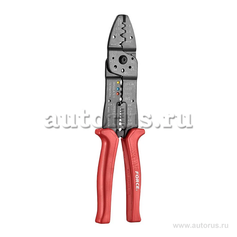 Клещи для снятия изоляции и обжима контактов FORCE 6806