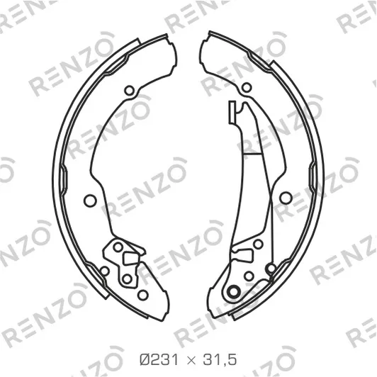 Колодки барабанные RENZO RZ087