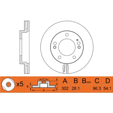 Диск тормозной FIT FR0424V