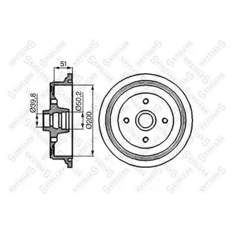 Барабан тормозной Audi 80 1.6-1.9D 86-91 STELLOX 6025-4720-SX