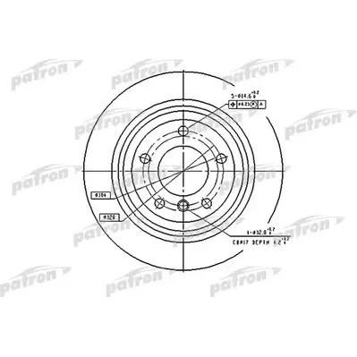 Диск тормозной задний BMW: 5 95-03 PATRON PBD2768