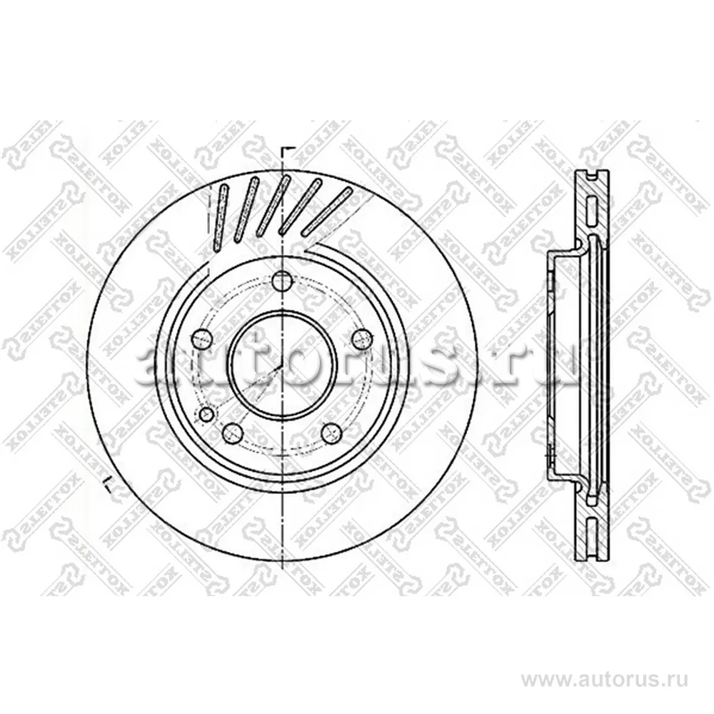 Диск тормозной передний MB W168 1.4-1.7CDI 97 260X22/40.5 STELLOX 60203346V_SX