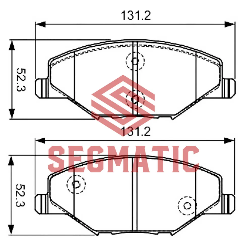 Колодка торм диск пер Volkswagen Polo 1.6 2010-; Skoda Fabia 1.4 2007-2014; Skoda Fabia 1.2 2007-2014 SEGMATIC SGBP2591