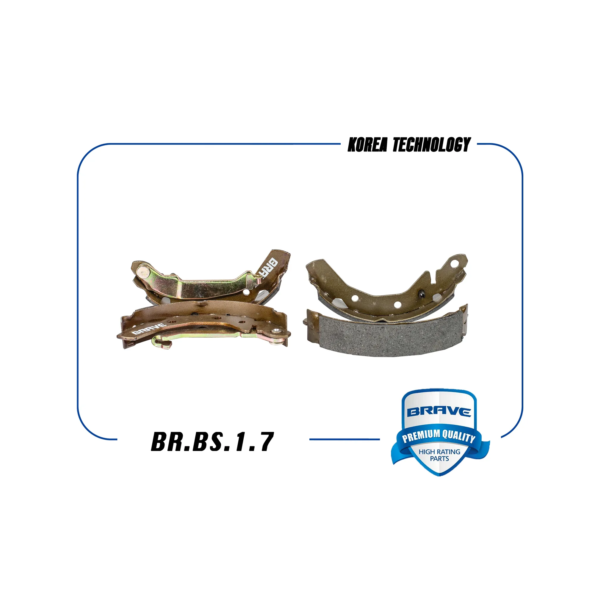 Колодка тормозная задняя 96446178 BR.BS.1.7 Spark с рычагом