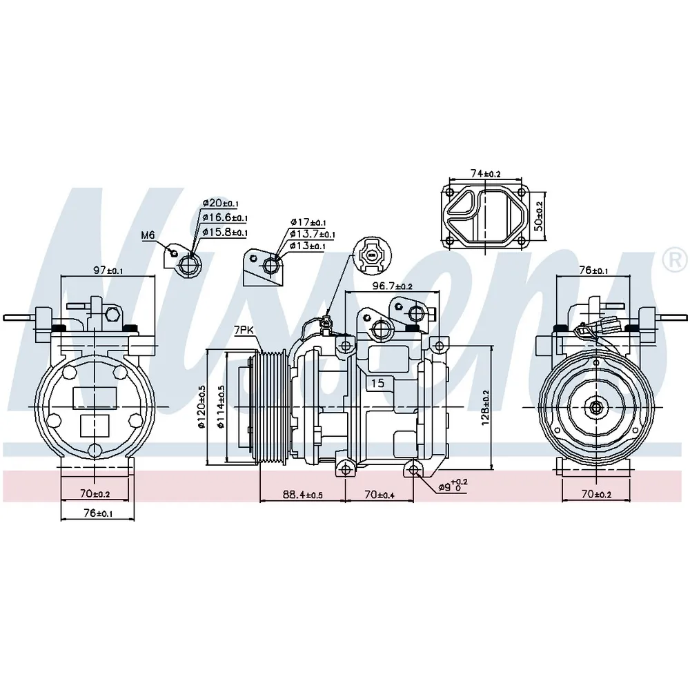 Компрессор кондиционера NISSENS 89301