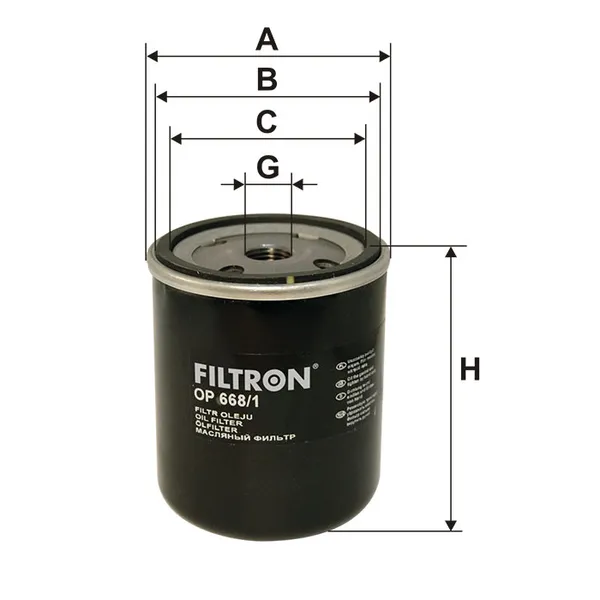 Фильтр масляный FILTRON OP668/1