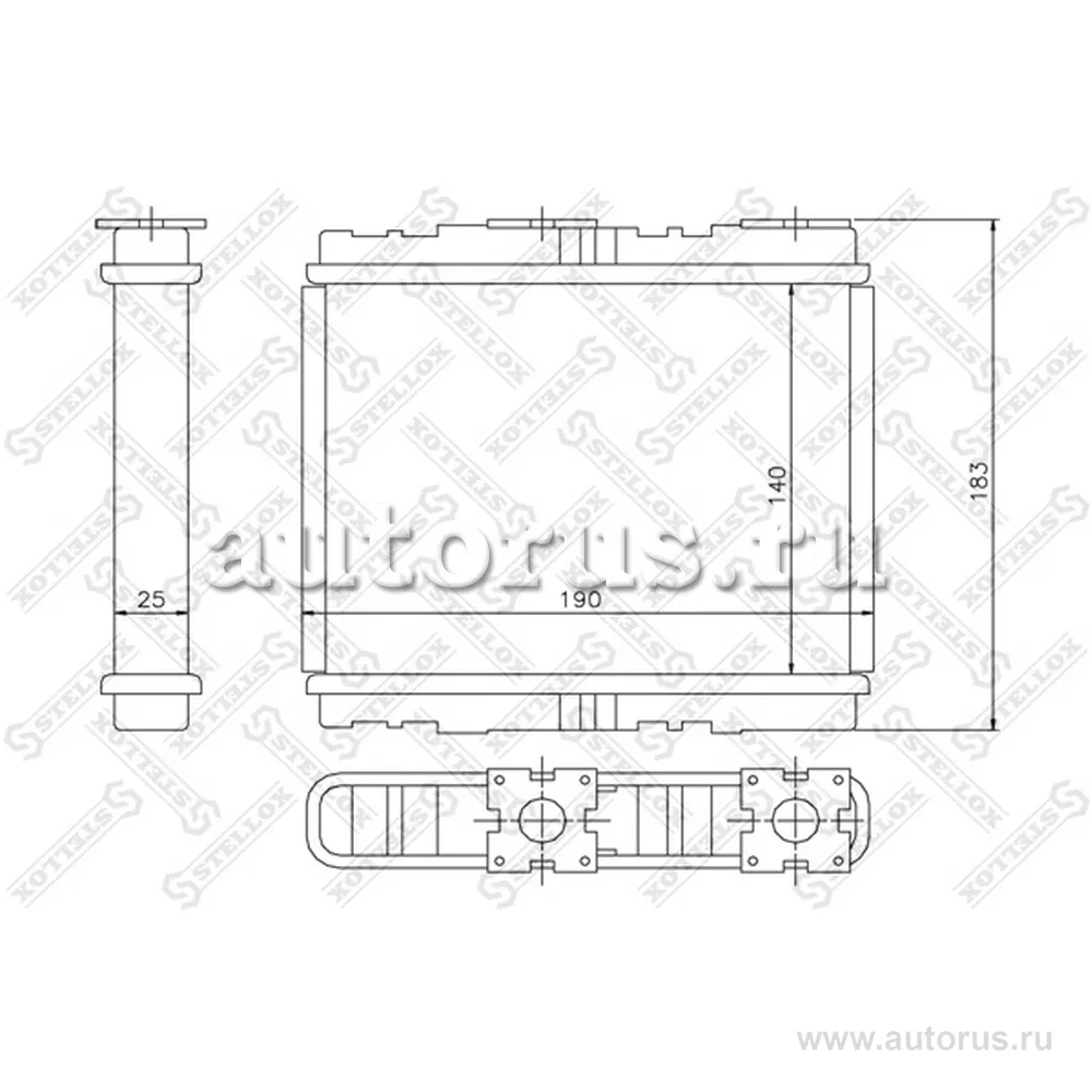 Радиатор печки Nissan Primera 1.6-2.0i/TD 90-01 STELLOX 10-35094-SX