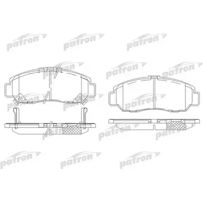 Колодки тормозные дисковые передн HONDA: CIVIC VI 05-05, CIVIC VII 05-, FR-V PATRON PBP1669
