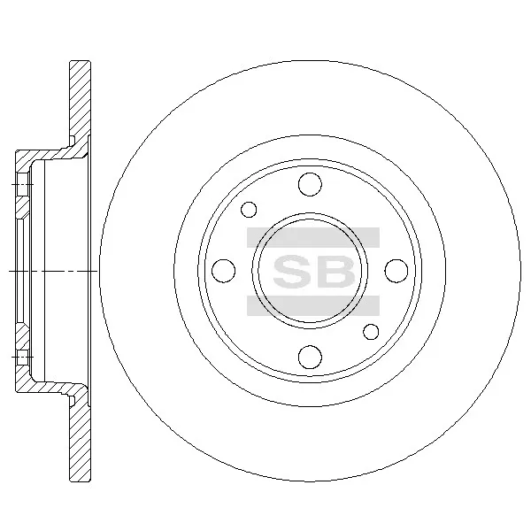 Диск тормозной передний ВАЗ 2108-15 R-13 SANGSIN BRAKE SD5801