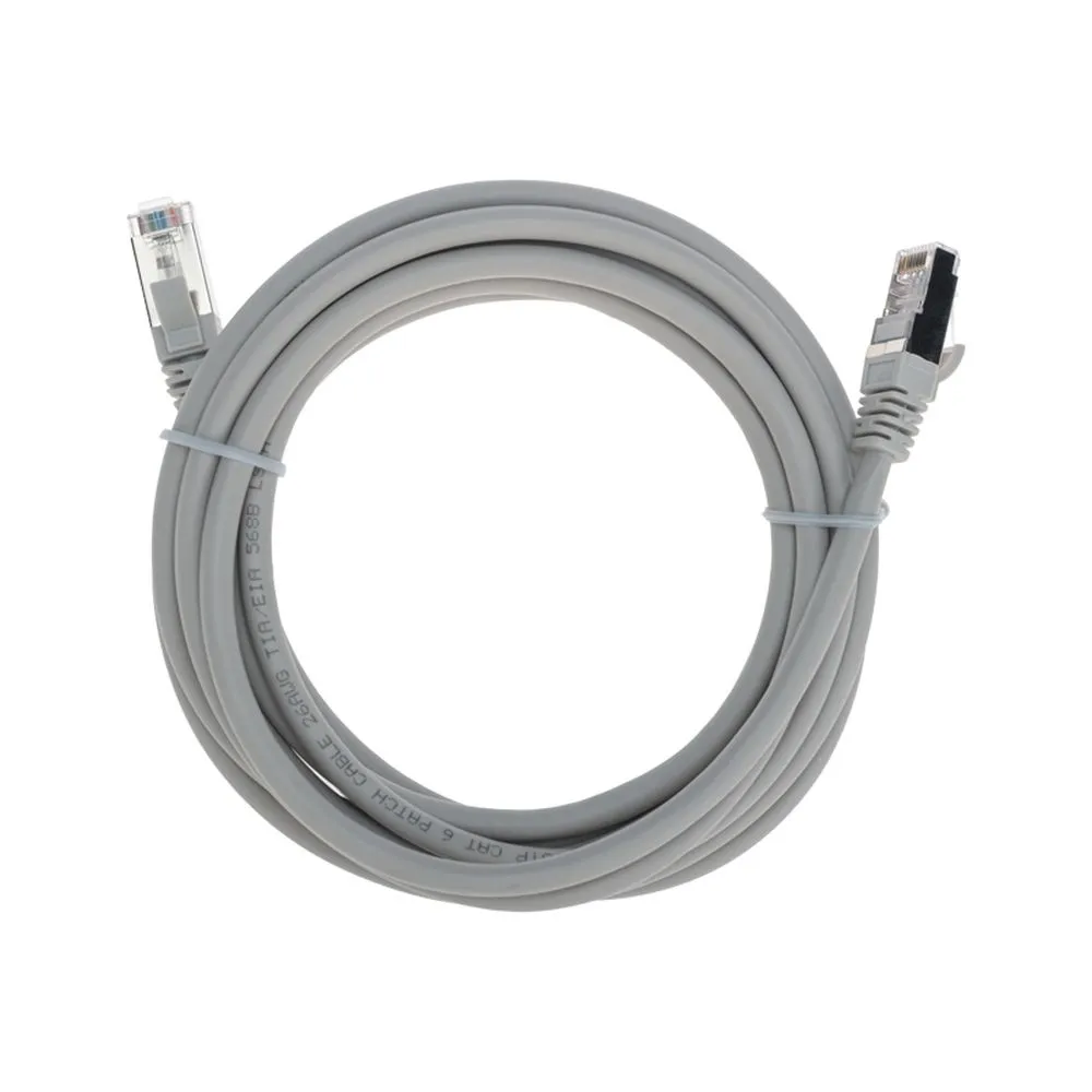 Патч-корд F/UTP CAT 6, RJ45-RJ45, 26AWG, LSZH, серый, 3м REXANT 02-0210-3