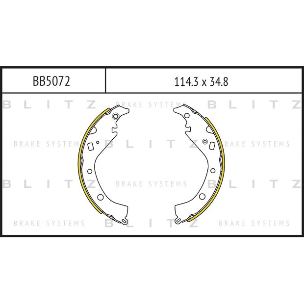 Колодки тормозные барабанные TOYOTA Allion/Corolla Spacio/Matrix/Opa/Probox/Sie BLITZ BB5072