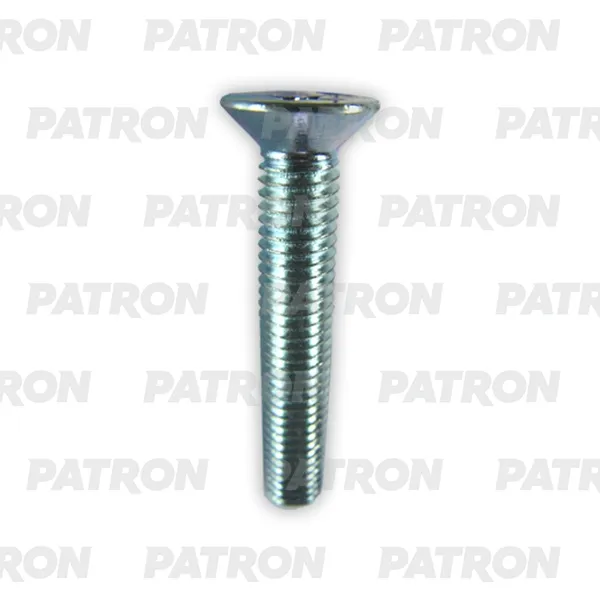 Болт металлический с потайной звездочкой, белый M4X20 PATRON P37-3176T