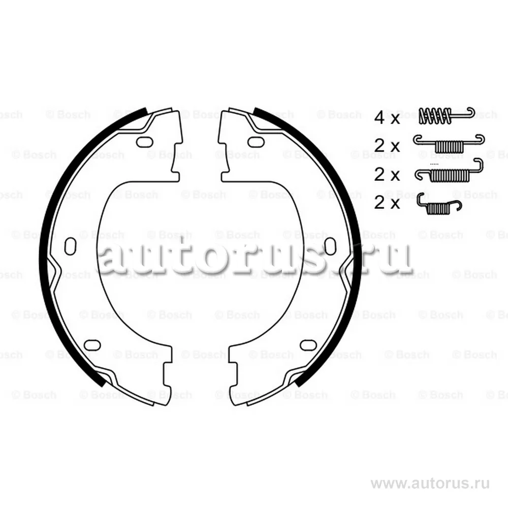 Колодки барабанные (стояночные) MB Sprinter BOSCH 0 986 487 751