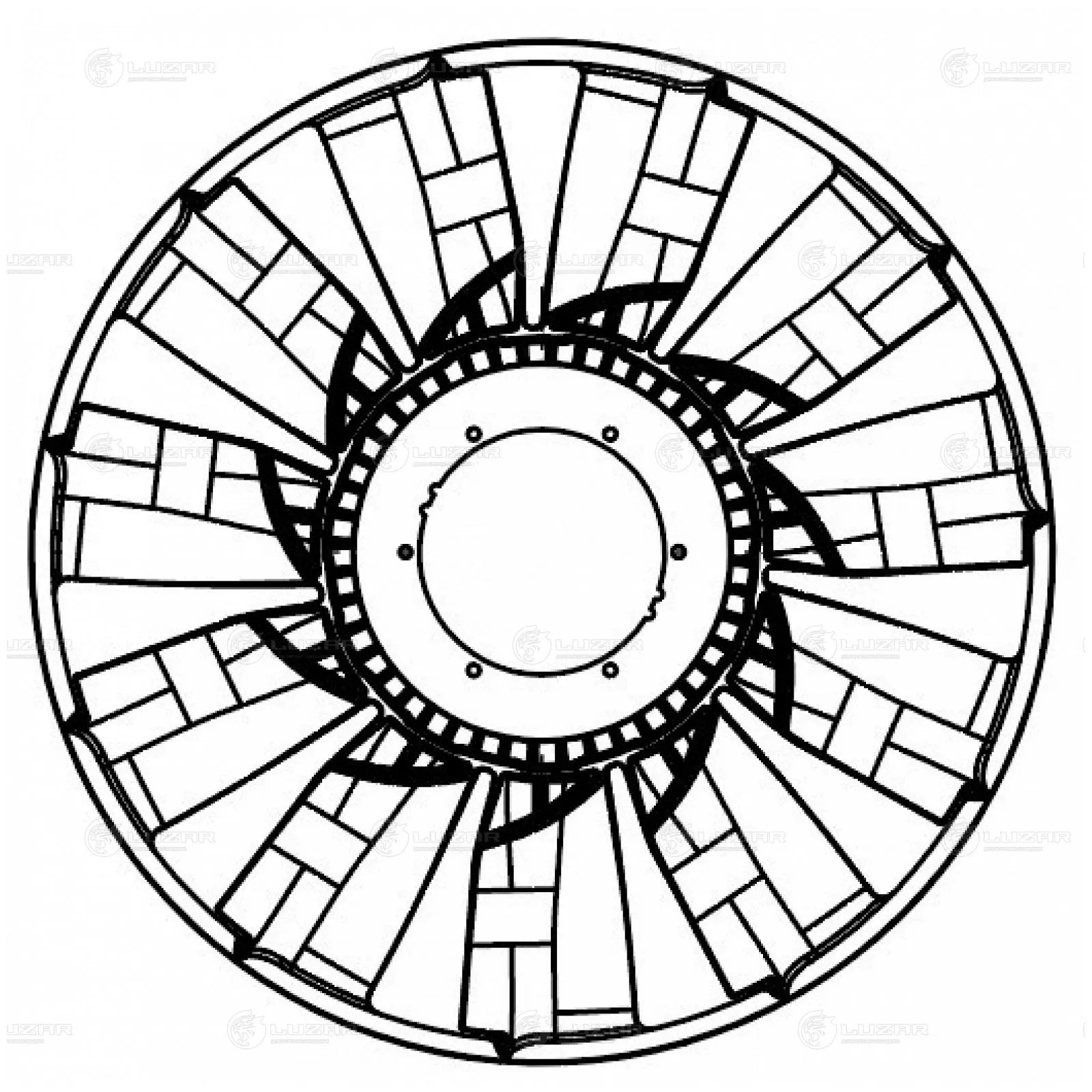 Крыльчатка вентилятора LUZAR LFB 0719