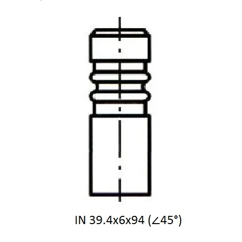 КЛАПАН ДВС IN 39.4X6X94 VAG 1.6I (ALZ, AVU, AYD, BFQ, BFS, BGU, BSE, BSF, CCS, CCSA, CHG, CHGA) 00 ZIKMAR Z17592R