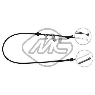 Трос ручника CONCERTO 1/4-1/5 (DRUM BRAKE) DX-RH Metalcaucho 82160