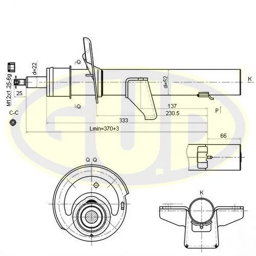 АМОРТИЗАТОР ЗАД FRD MONDEO 00-07 G.U.D GSA335923