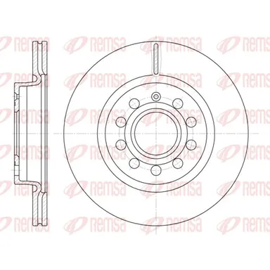 Диск тормозной передний SKODA OCTAVIA 06- REMSA 664710