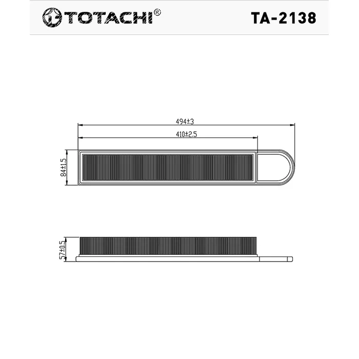 Воздушный фильтр TOTACHI TA-2138 13 71 7 534 825 C 5082 TOTACHI TA2138