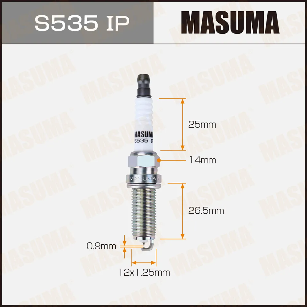 Свеча зажигания IRIDIUM+PLATINUM (DILKAR8J9GЈ) MASUMA S535IP