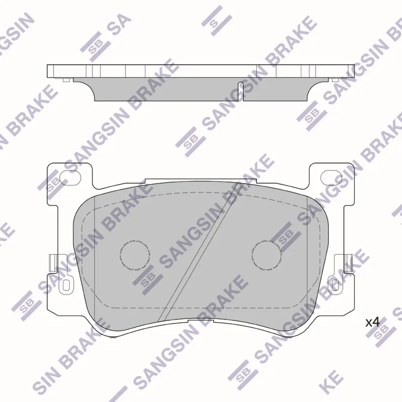 Колодки передние SANGSIN BRAKE SP1955