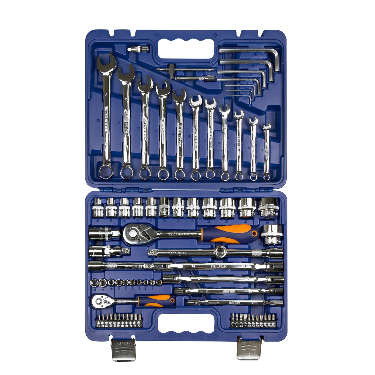 Набор инструмента 1/2Dr и 1/4Dr 77 пр, HELFER HELFER HF000015