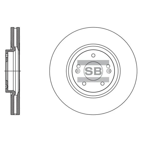 Диск тормозной передний HYUNDAI IX55 08-> /VENT D=321MM SANGSIN BRAKE SD1132