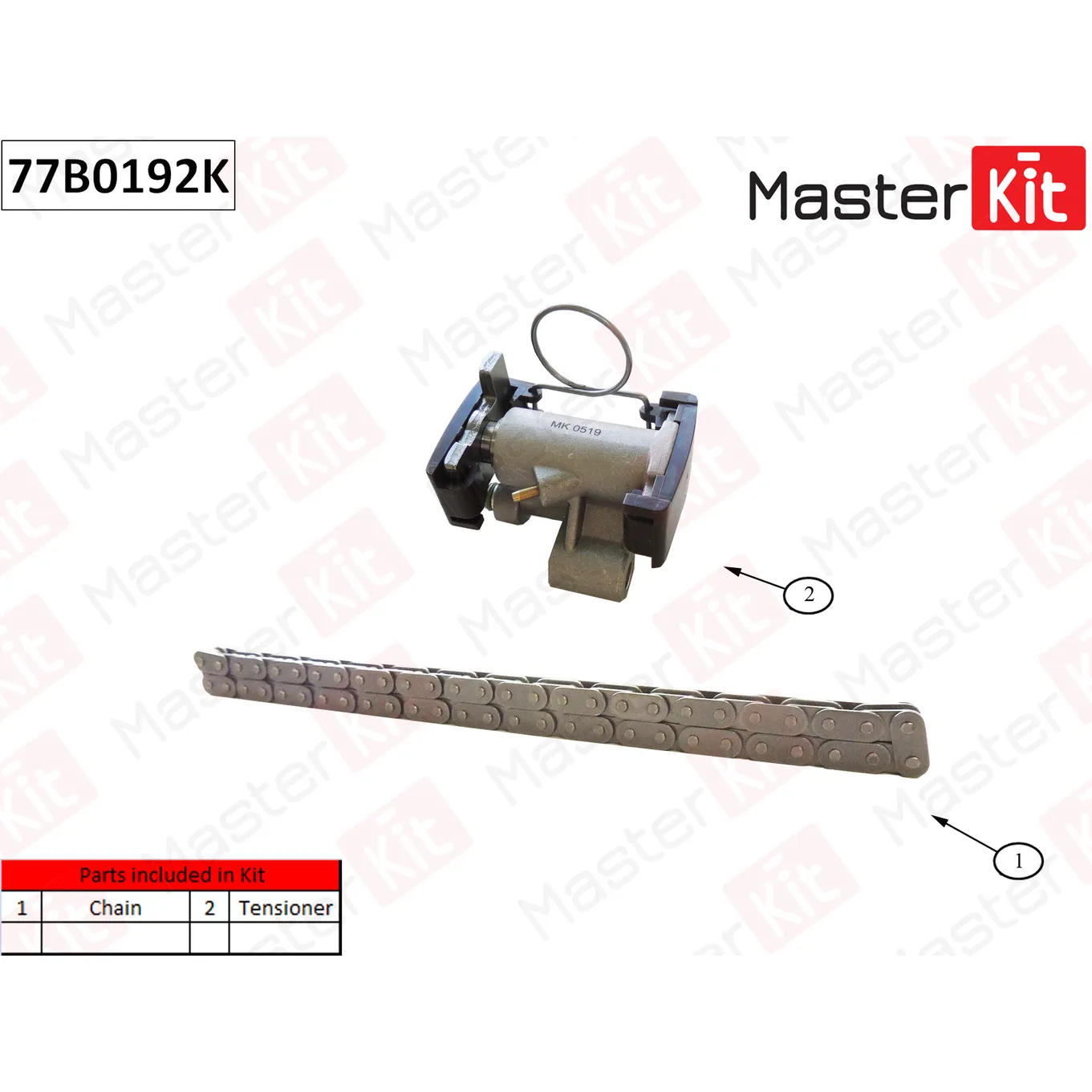 Комплект цепи привода распредвала L лев MASTERKIT 77B0192K