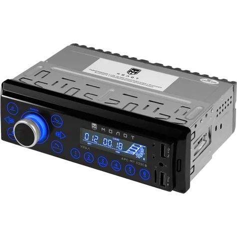 Автомагнитола МОЛОТ АРСМТ 333С 1 DIN, (4x25 Вт), AUX, SD/MMC, USB x2, BT ,синяя подсветка Урал МОЛОТ АРС-МТ 333С