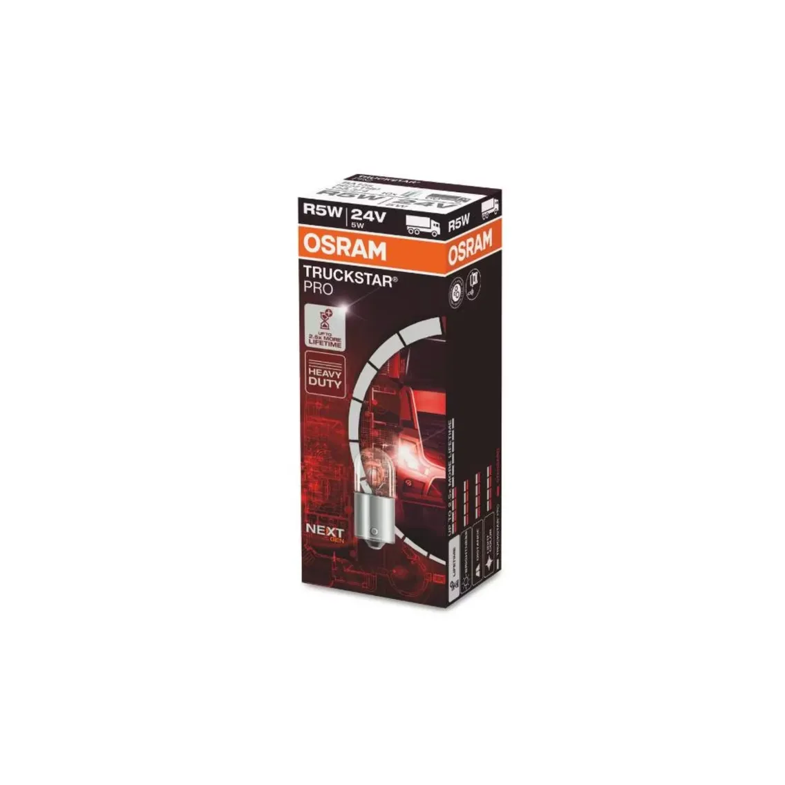 Лампа 24V R5W 5W BA15s OSRAM 1 шт. 5627TSP