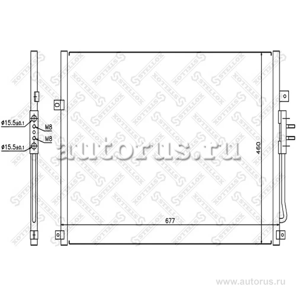 Радиатор кондиционера jeep grand cherokee 3.7i 04 STELLOX 1045377SX