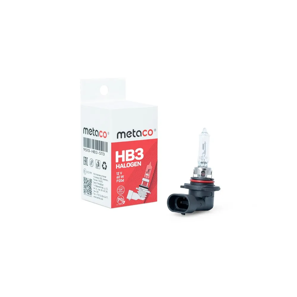 Лампа HB3 12V-60W Стандартная/ P20d Metaco 9510-HB3-STD