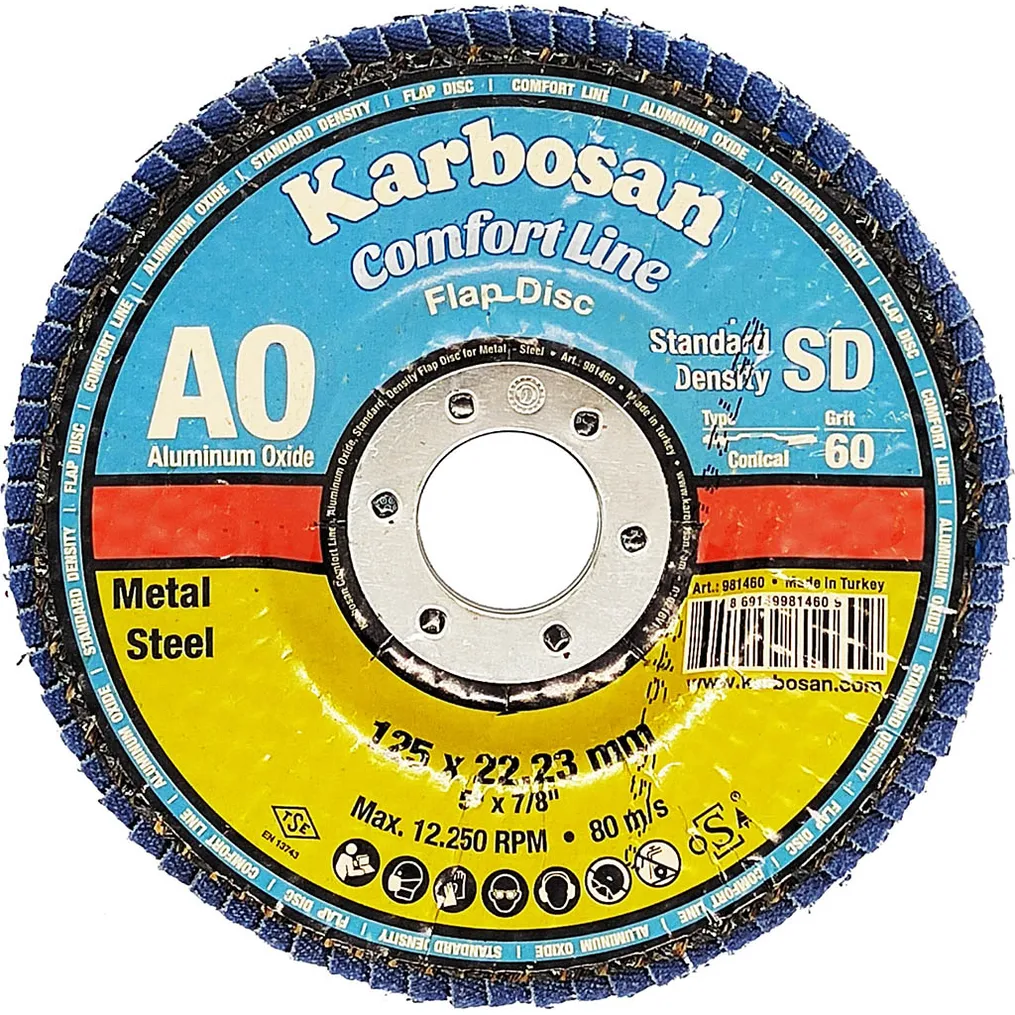 Круг лепестковый КЛТ 125х22/Р60 Karbosan Comfort Line AO SD Flap Конический (Арт.981460) KARBOSAN KAR-981460