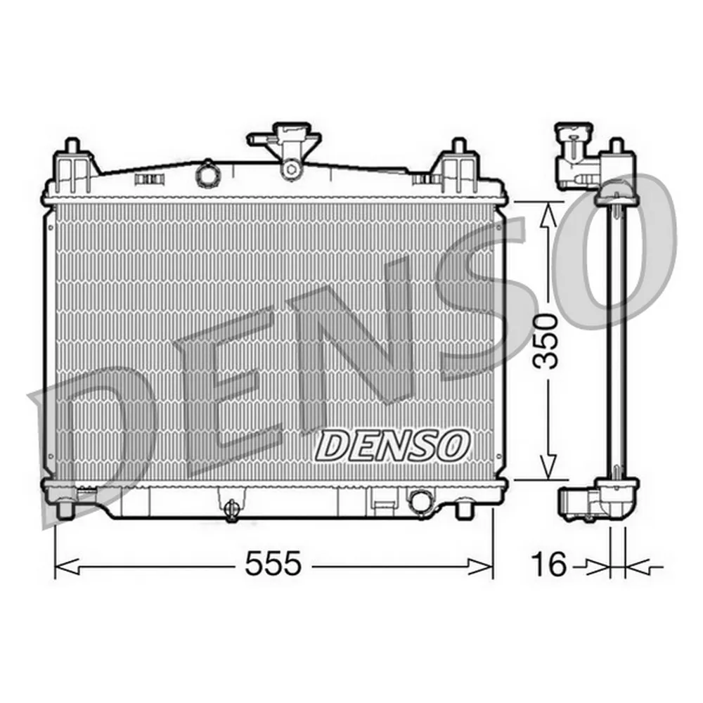 Радиатор системы охлаждения MAZDA: 2 1.3 / 1.5 DENSO DRM44016