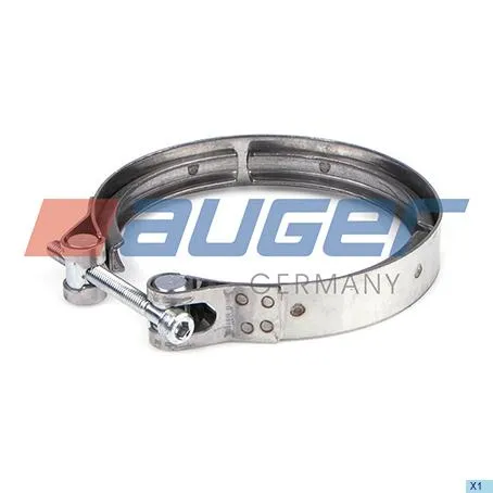 Хомут (сталь) V-образный ф114-142 h 25 винтовой глушителя 142X25-W3 AUGER 70888