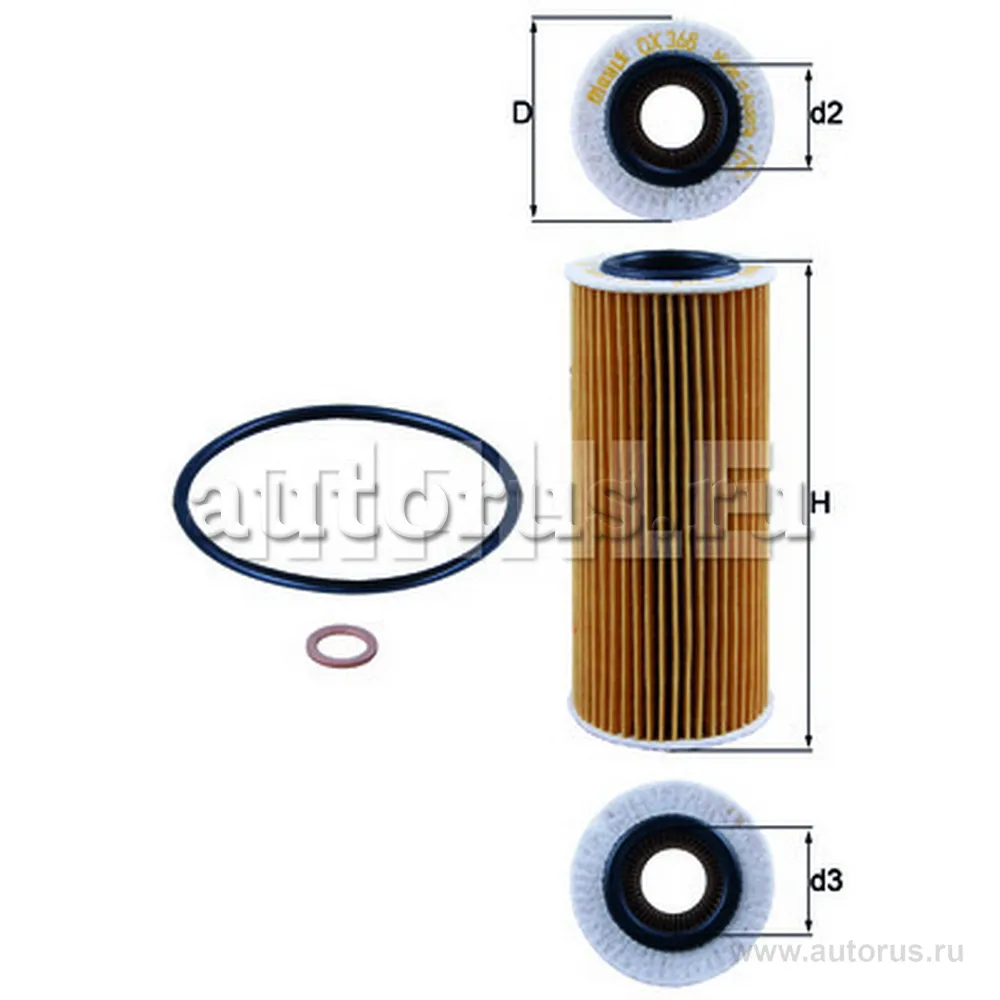 Фильтр масляный KNECHT/MAHLE OX368D1